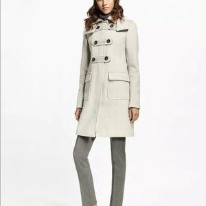 Brooks Brothers Grey Wool-Cashmere Duffle Coat